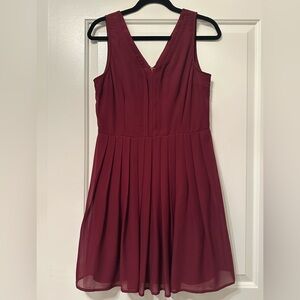 DOE & RAE | Merlot Red Midi Dress Size L